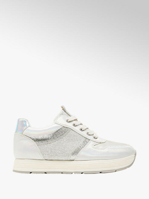 Graceland Sneaker in Silber-Weiß