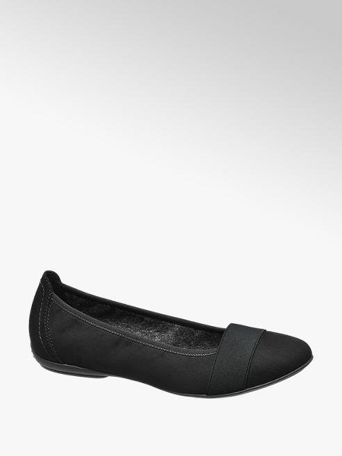 ladies black ballerina shoes