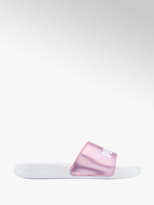PUMA Slides in Pink-Weiß