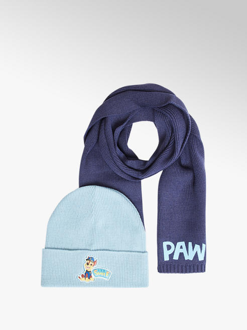 Paw Patrol Schal und Mütze Set in Blau