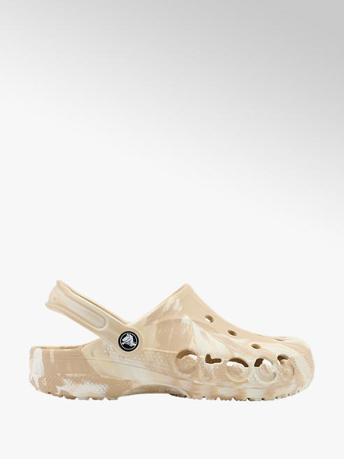 Crocs beżowo-białe klapki damskie Crocs Baya Marbled Clog
