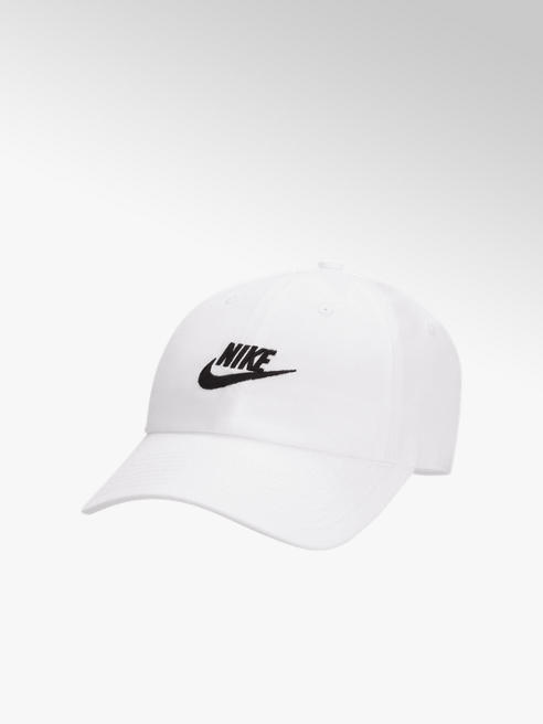NIKE biała czapka z daszkiem Nike z czarnym logo