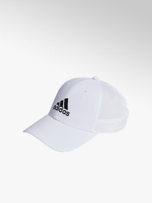 adidas biała czapka z daszkiem adidas z czarnym logo
