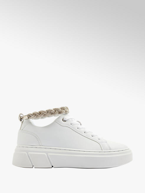 Graceland białe sneakersy damskie Graceland z łańcuszkiem 