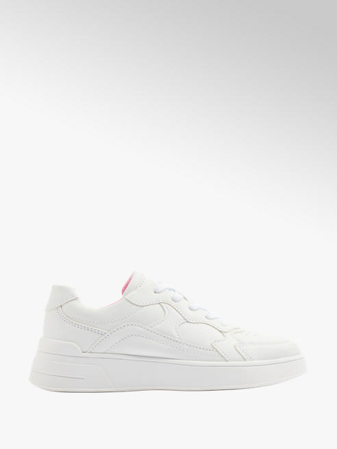 Esprit białe sneakersy dziewczęce z różowym środkiem 