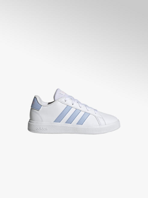adidas biało-niebieskie sneakersy młodzieżowe adidas Grand Court 2.0