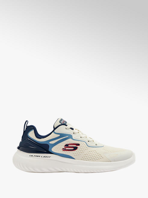 Skechers biało-niebieskie sneakersy męskie Skechers Bounder 2.0