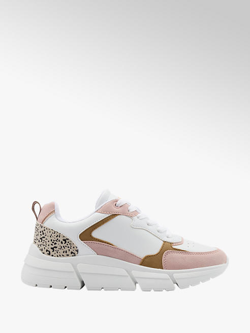 Graceland biało-różowe sneakersy damskie Graceland