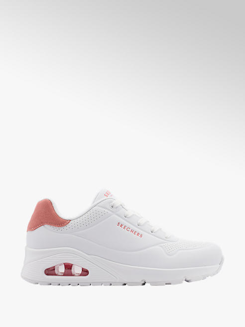 Skechers biało-różowe sneakersy damskie Skechers Uno