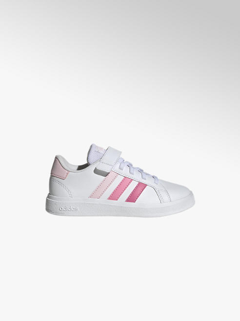 adidas biało-różowe sneakersy dziewczęce adidas Grand Court 2.0 