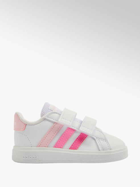 adidas biało-różowe sneakersy dziewczęce adidas Grand Court 2.0