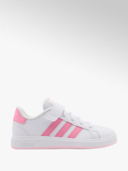adidas biało-różowe sneakersy dziewczęce adidas Grand Court 2.0