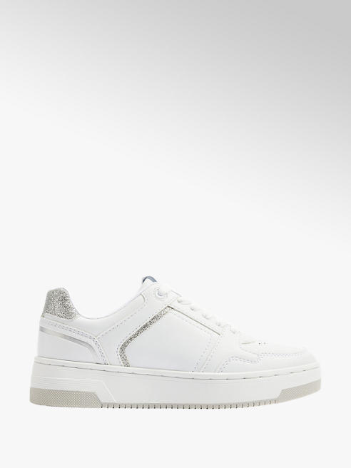 Graceland biało-srebrne sneakersy damskie Graceland