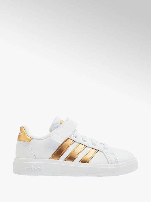 adidas biało-złote sneakersy dziecięce  adidas Grand Court 2.0