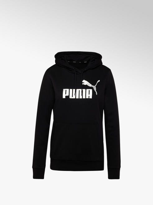 Puma czarna bluza damska Puma z białym logo