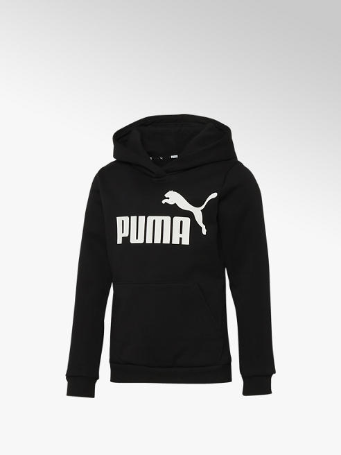 Puma czarna bluza dziewczęca Logo Hoodie
