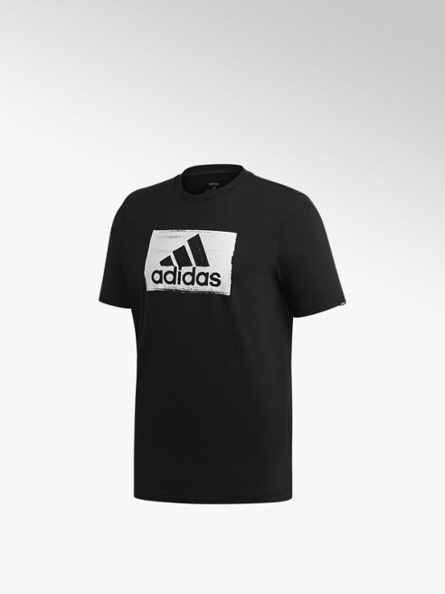 adidas czarna koszulka męska adidas z białym logo