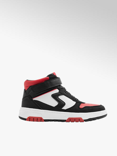 Vty czarno-biało-czerwone sneakersy młodzieżowe Vty