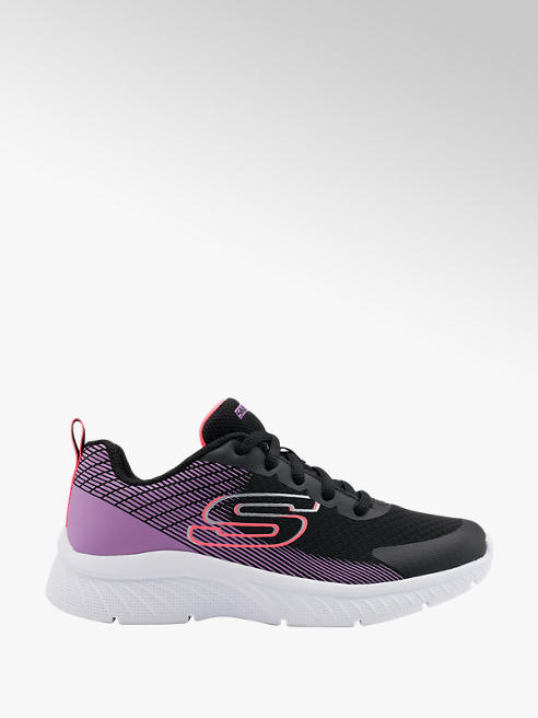 Skechers czarno-fioletowe sneakersy dziewczęce Skechers Microspec Plus