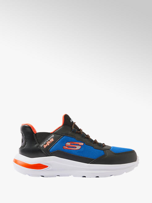 Skechers czarno-niebieskie sneakersy dziecięce Skechers Swift Run
