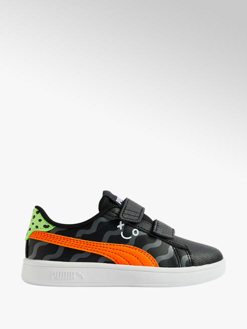 Puma czarno-pomarańczowe sneakersy dziecięce Puma Smash 3.0