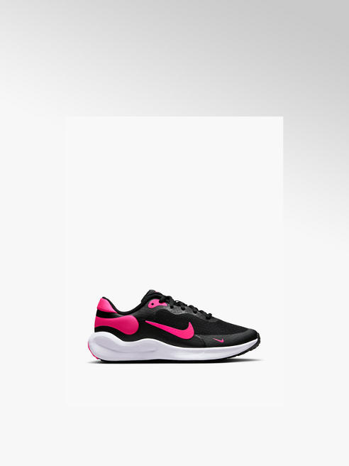 NIKE czarno-różowe młodzieżowe sneakersy Nike Revolution 7