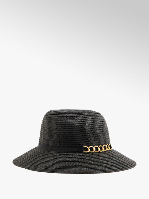  letni kapelusz damski ozdobiony łańcuszkiem 