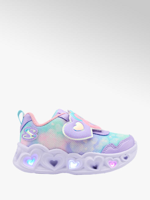 Skechers liliowe sneakersy dziewczęce Skechers ze światełkami