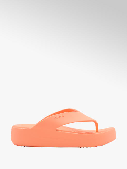 Crocs pomarańczowe klapki damskie Crocs Getaway Platform