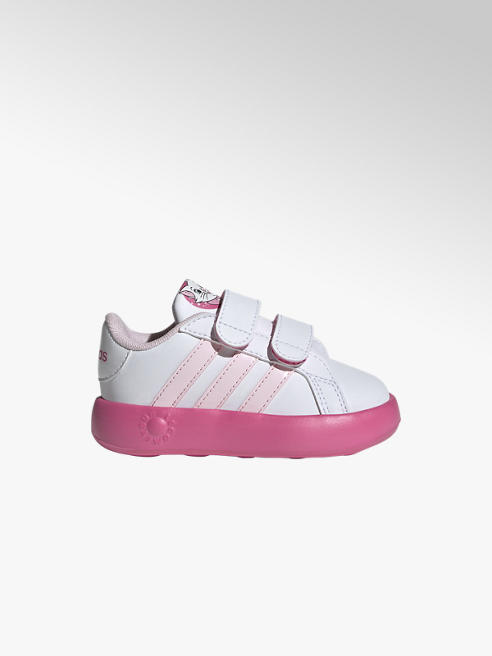adidas różowo-białe sneakersy dziewczęce adidas Grand Court Bubble 