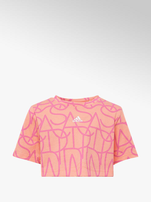 adidas różowy crop top damski adidas