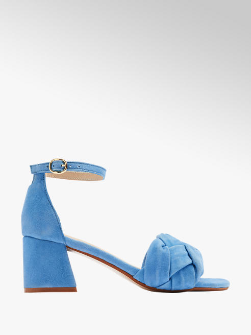 5th Avenue Leder Sandaletten in Blau mit Fessel