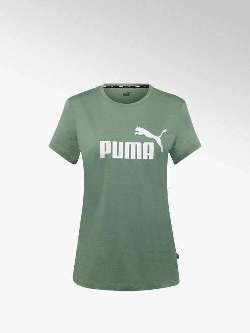 Puma zielony tshirt damski Puma Ess Logo Tee