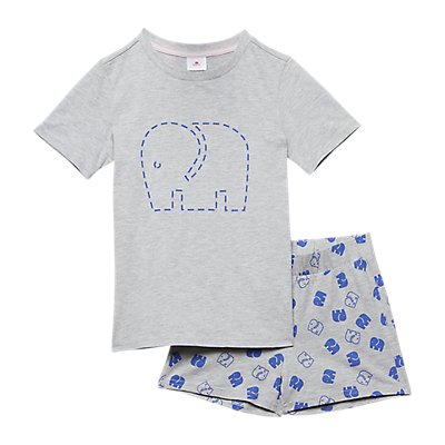 elefanten Pyjama - grau/blau