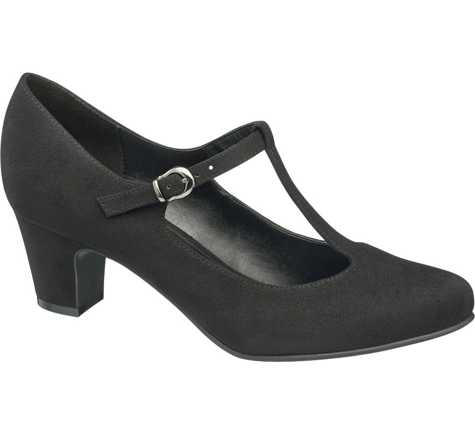 Graceland Damen T Spangen Pumps schwarz Neu Graceland Damen T Spangen Pumps schwarz Neu Graceland fd9853