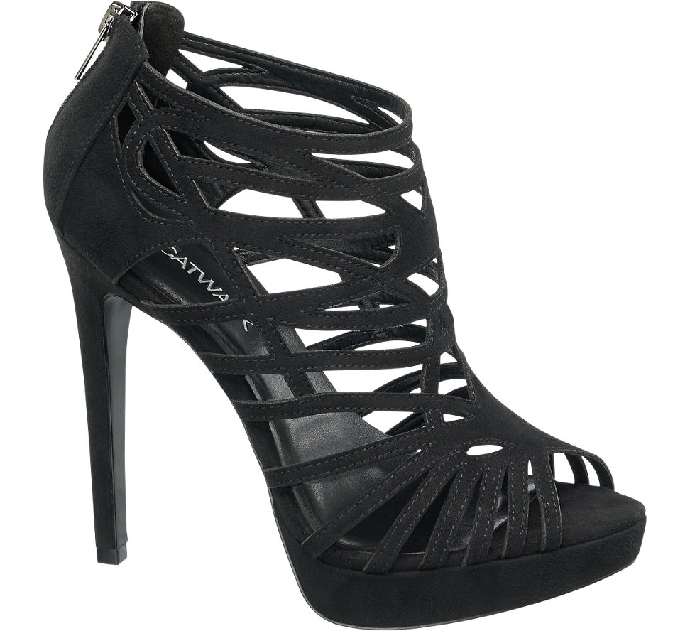 Details zu Catwalk Damen Sandalette schwarz Neu Details zu Catwalk Damen Sandalette schwarz Neu