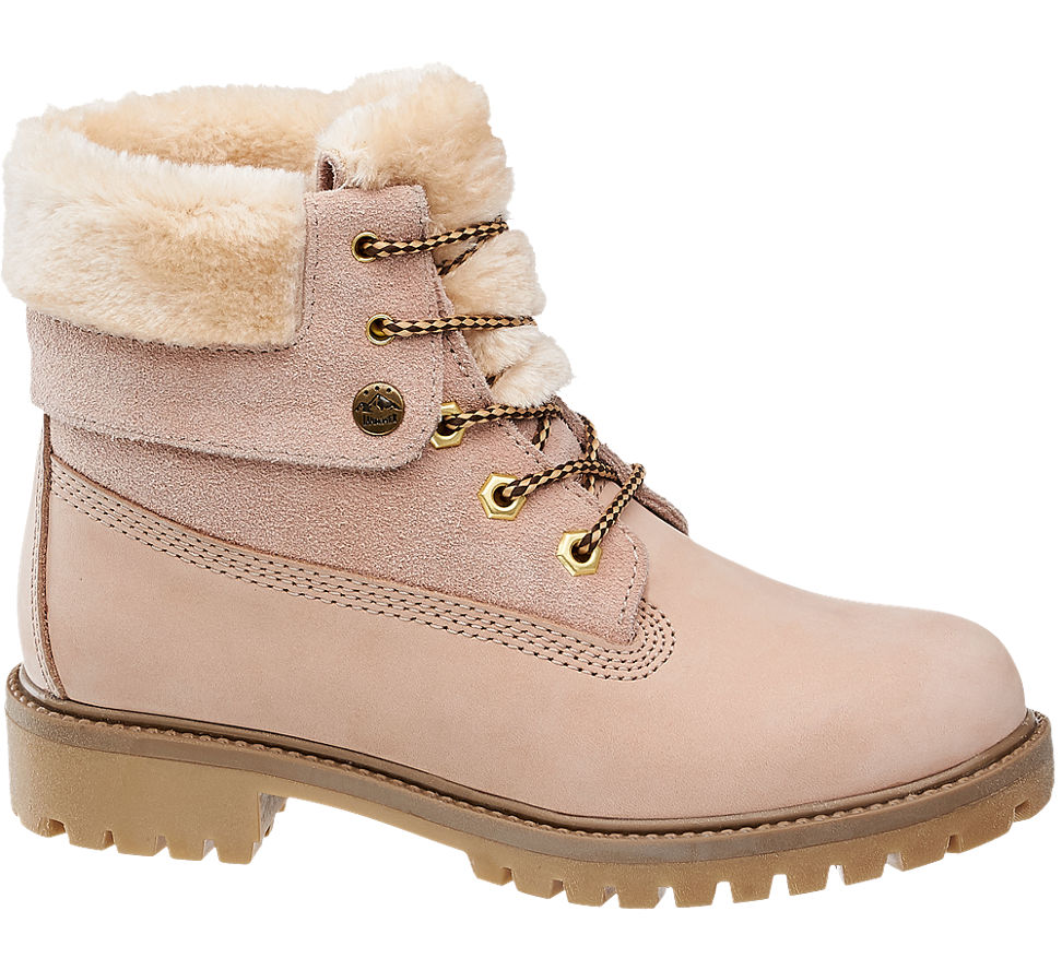 Landrover Damen Schnurboots Rosa Neu Damenstiefel Stiefeletten