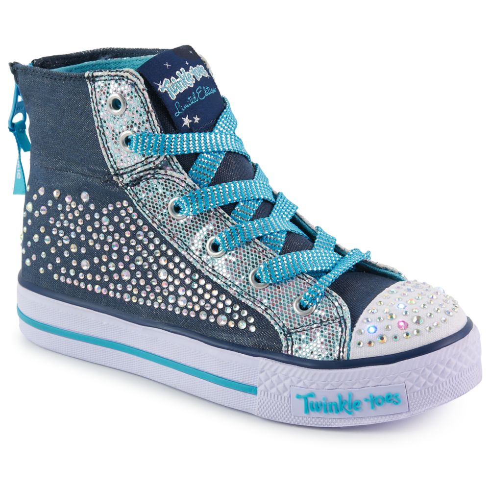 Skechers® Twinkle Toes Shuffles Rock N Beauty Kids' Shoe (DENIM) | Off ...